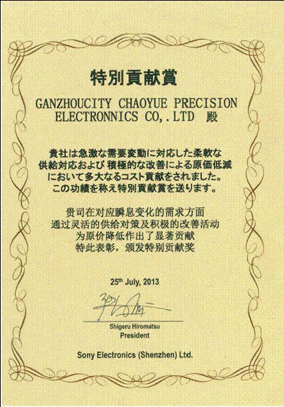 The special contribution award(2013)